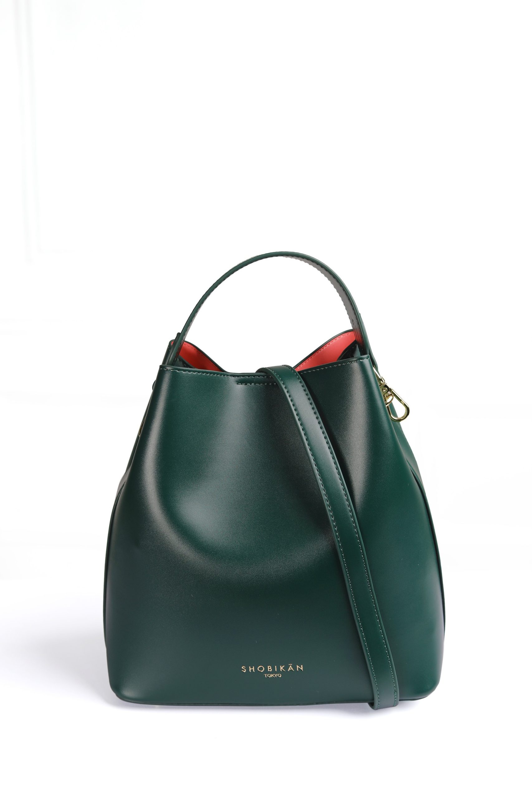 Doro Bucket Bag - (Emerald Green + Fiery Coral) | Shobikan World